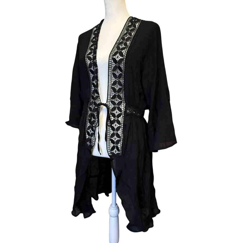 Love tree swim cover black flowy womens large